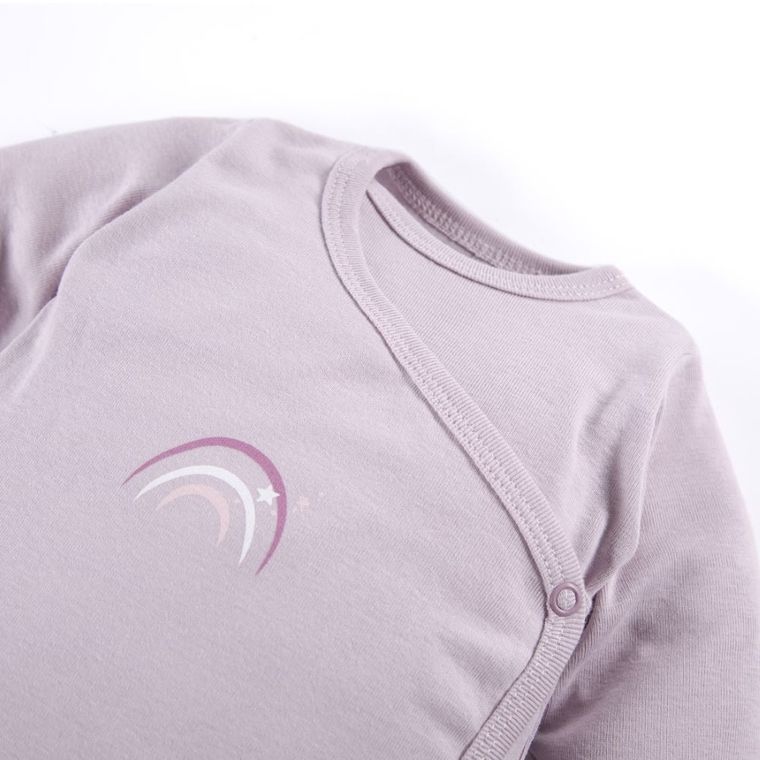 Body dziewczęce z długim rękawem, fioletowe, Eevi