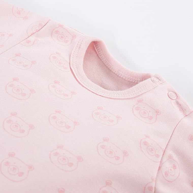 Body dziewczęce z długim rękawem, różowe, Big Bear, Eevi