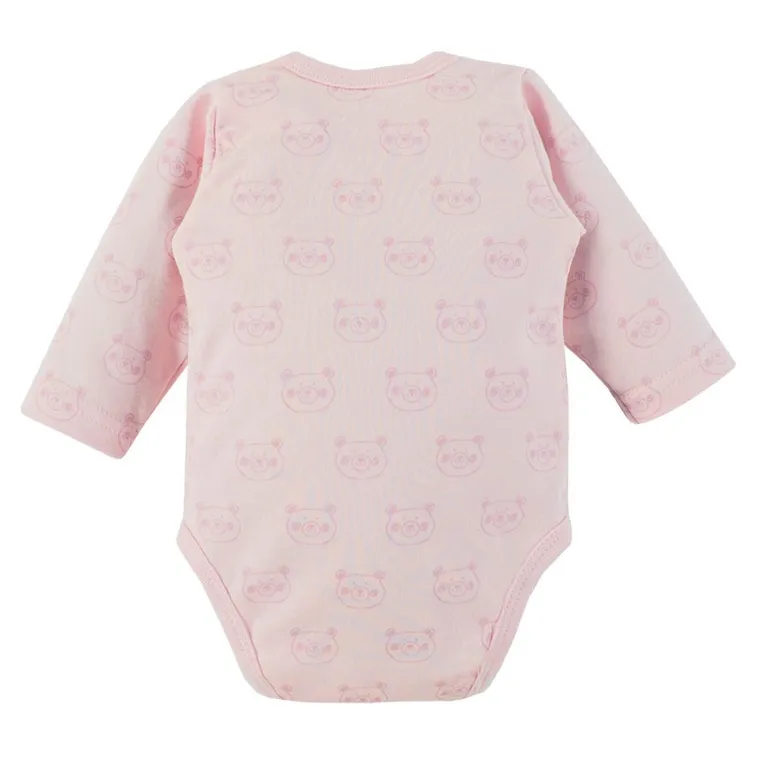 Body dziewczęce z długim rękawem, różowe, Big Bear, Eevi