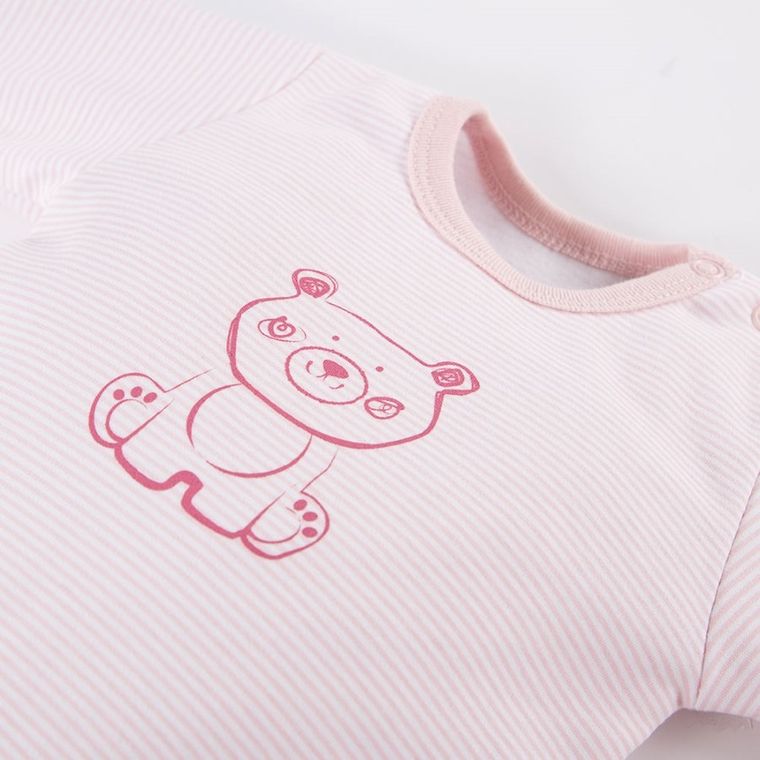 Body dziewczęce z długim rękawem, różowe, Big Bear, Eevi