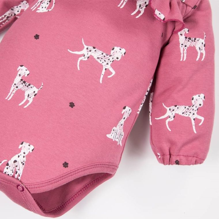 Body dziewczęce z długim rękawem, różowe, Eevi