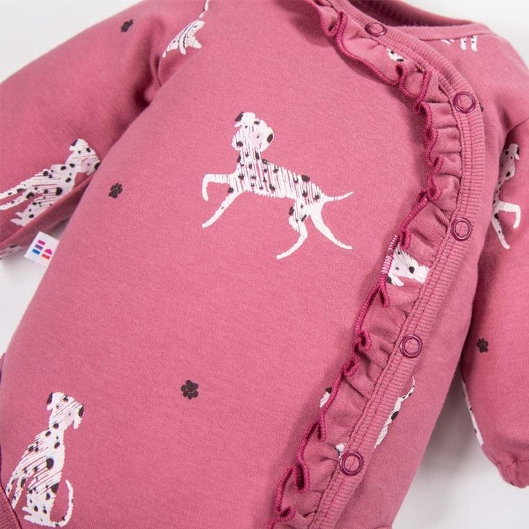 Body dziewczęce z długim rękawem, różowe, Eevi