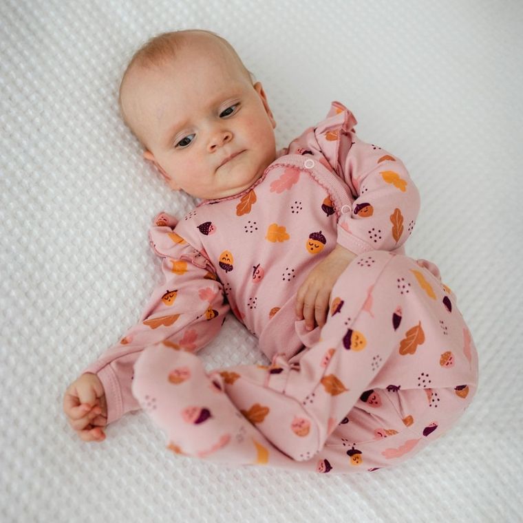 Body dziewczęce z długim rękawem, różowe, Eevi