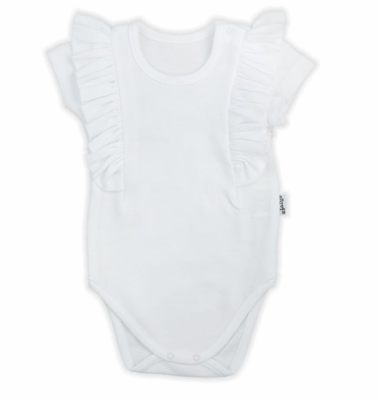 Body dziewczęce z krótkim rękawem, białe, Nicol