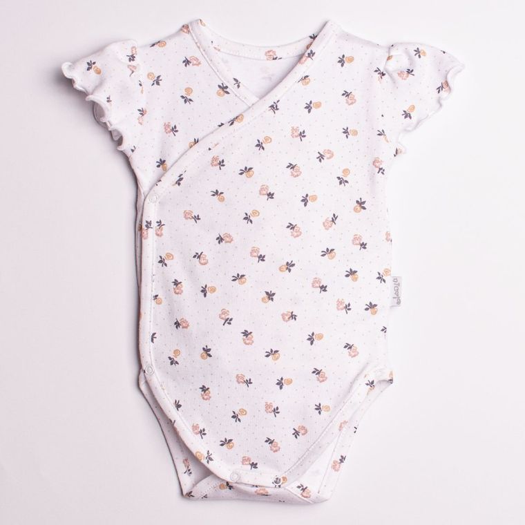 Body dziewczęce z krótkim rękawem, białe, Nicol