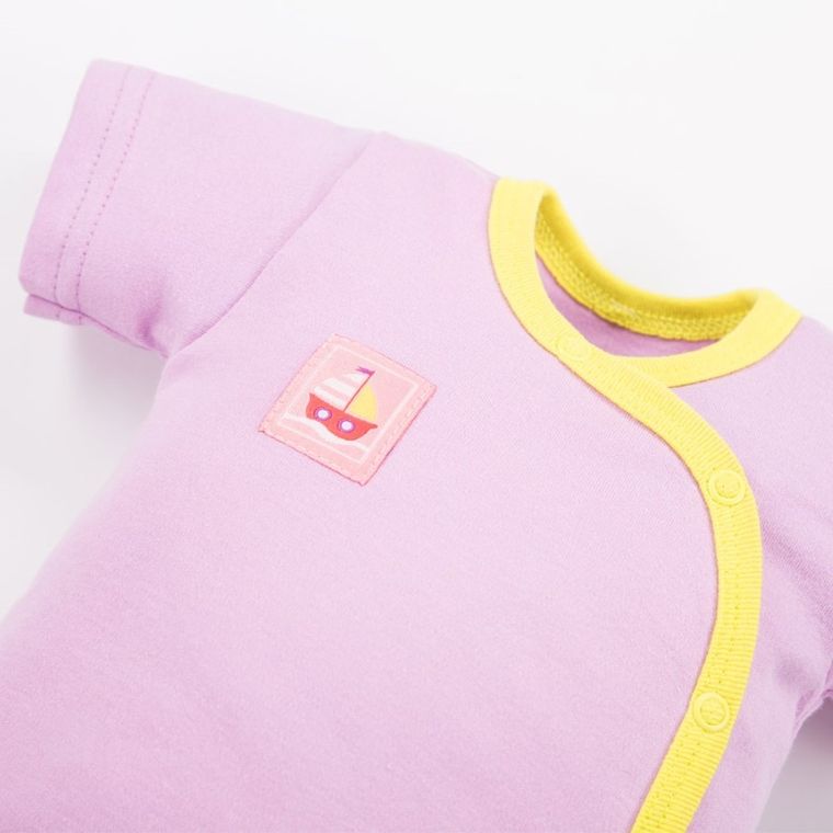 Body dziewczęce z krótkim rękawem, fioletowe, Eevi