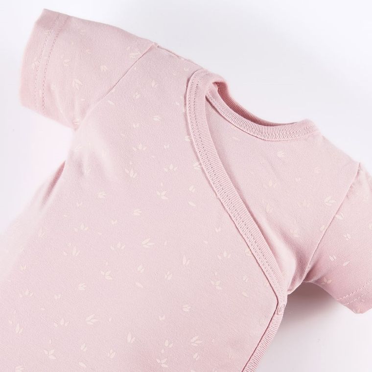 Body dziewczęce z krótkim rękawem, różowe, Eevi