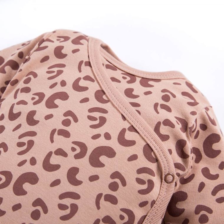 Body niemowlęce z długim rękawem, beżowe, Eevi