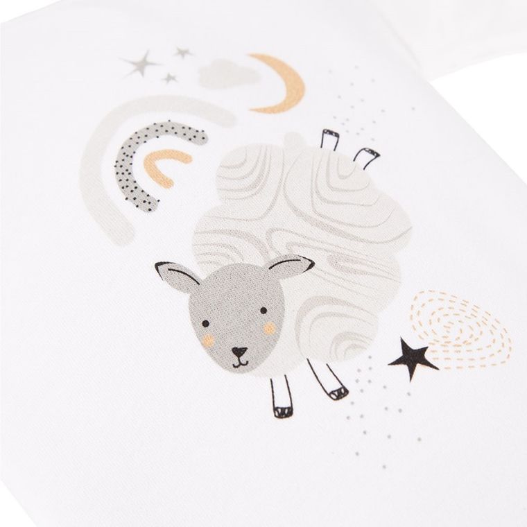 Body niemowlęce z długim rękawem, białe, Eevi