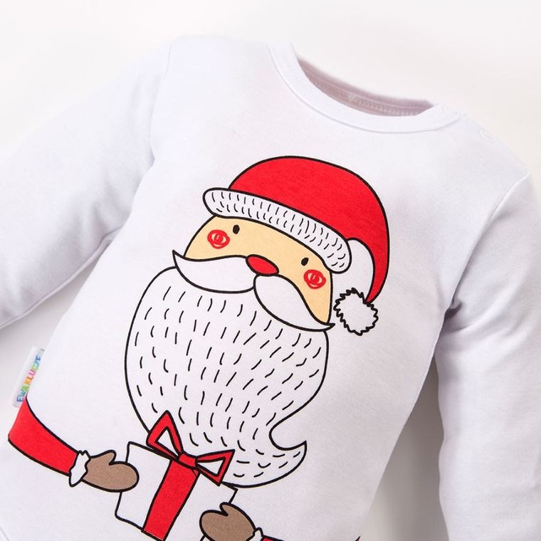 Body niemowlęce z długim rękawem, białe, Eevi