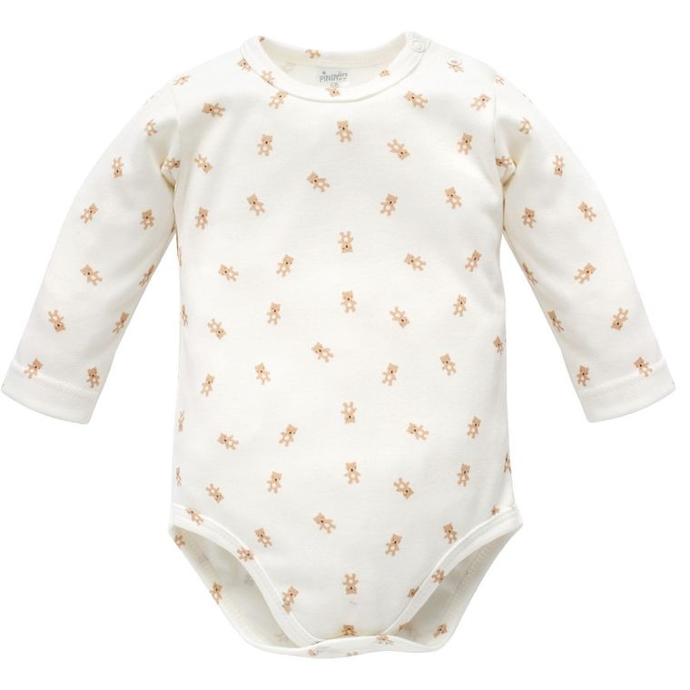 Body niemowlęce z długim rękawem, ecru, Pinokio