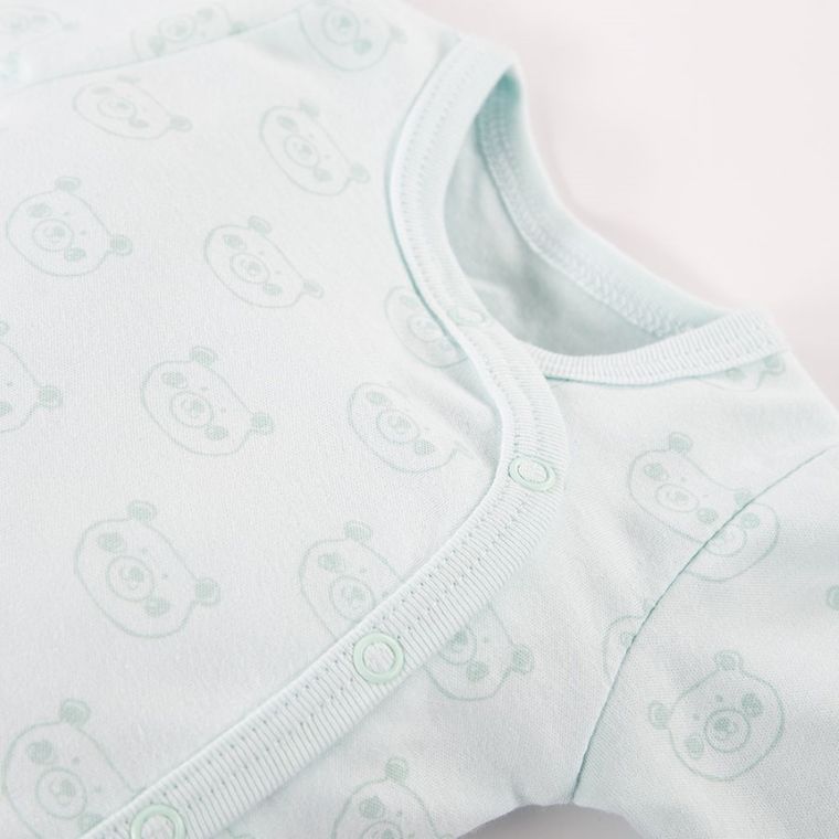 Body niemowlęce z długim rękawem, miętowe, Big Bear, Eevi