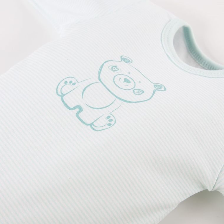 Body niemowlęce z długim rękawem, miętowe, Eevi