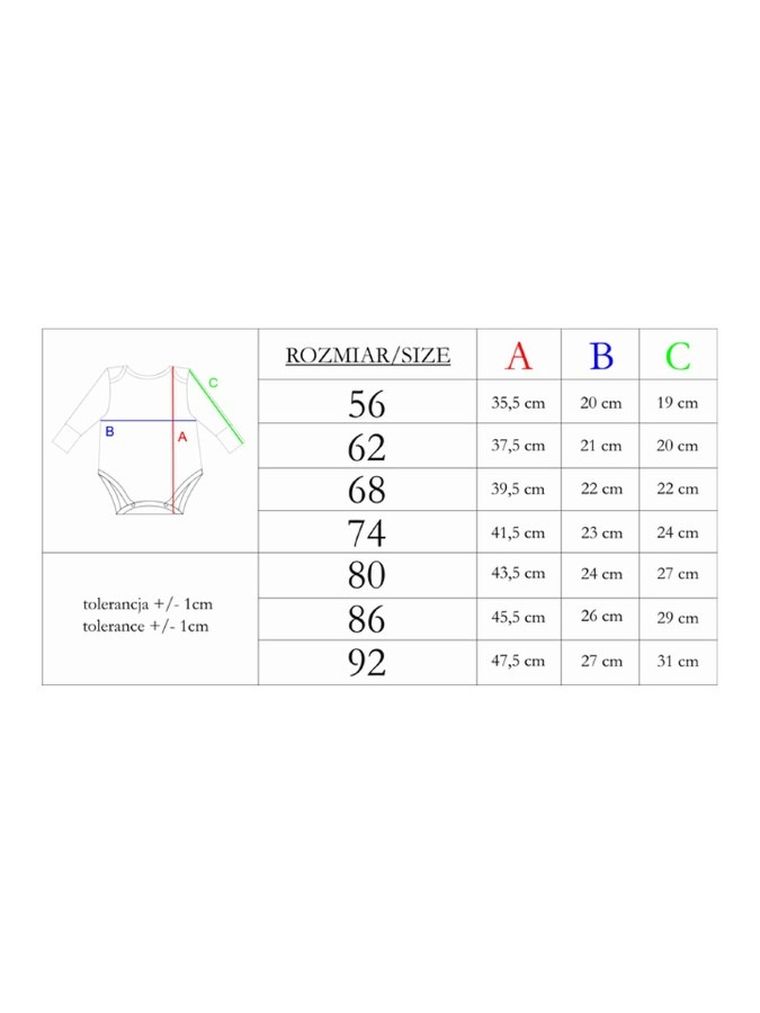 Body niemowlęce z długim rękawem, niebieskie, Nicol