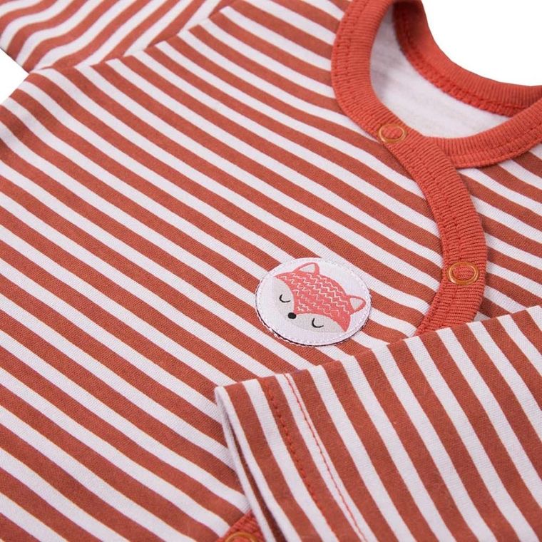 Body niemowlęce z długim rękawem, pomarańczowe, Eevi