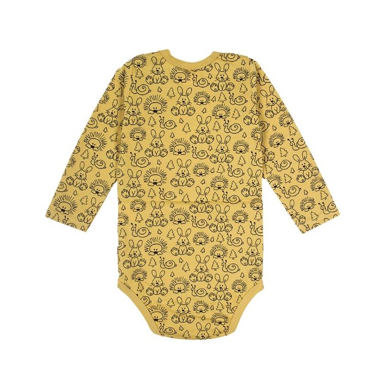 Body niemowlęce z długim rękawem, żółte, Tup Tup