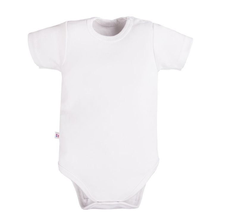 Body niemowlęce z krótkim rękawem, białe, Eevi