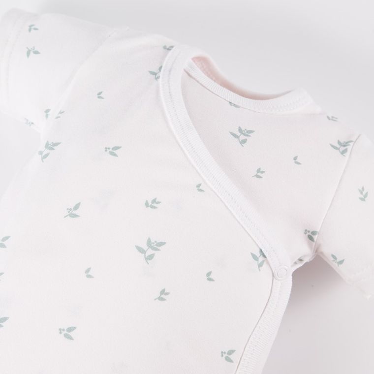 Body niemowlęce z krótkim rękawem, białe, Eevi