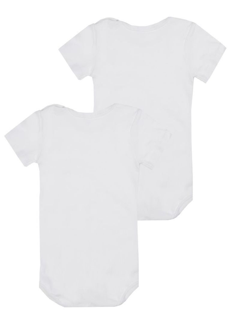 Body niemowlęce z krótkim rękawem, białe, zestaw, 2 szt., Kanz