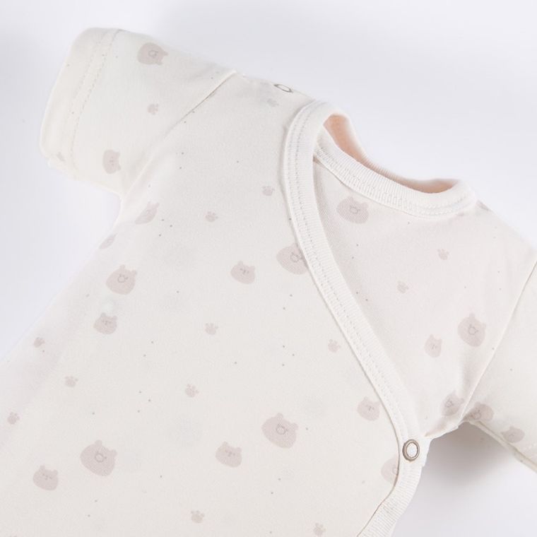 Body niemowlęce z krótkim rękawem, ecru, Eevi