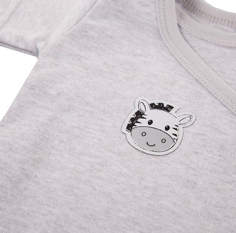 Body niemowlęce z krótkim rękawem, szare, Eevi