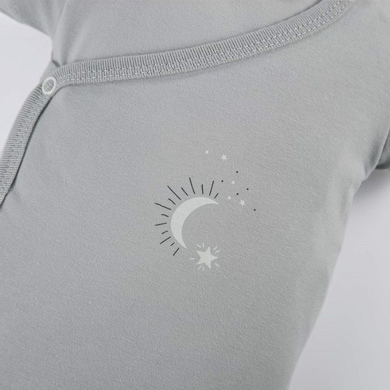 Body niemowlęce z krótkim rękawem, szare, Eevi