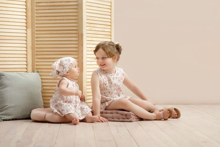 Body sukienka dziewczęce bez rękawów, ecru, Summer Garden, Pinokio