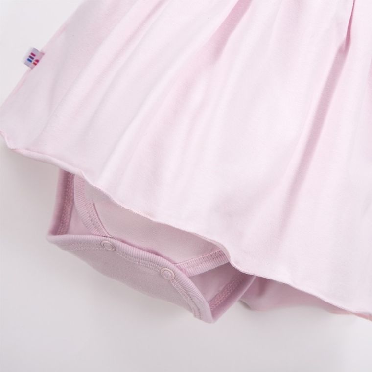 Body sukienka dziewczęce z krótkim rękawem, różowe, Eevi