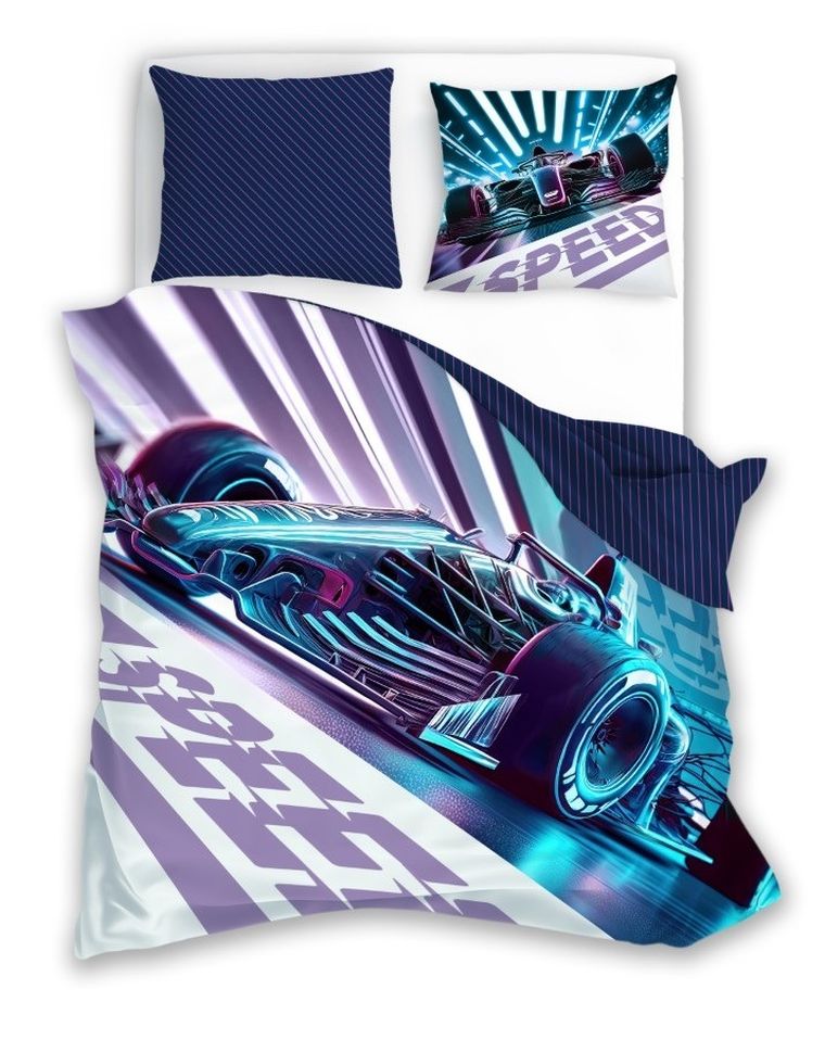 Bolid, 2-częściowy komplet pościeli bawełnianej, 160-200 cm