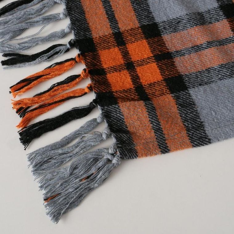 Boltze, bawełniany koc z frędzlami, Karo, 180-140 cm