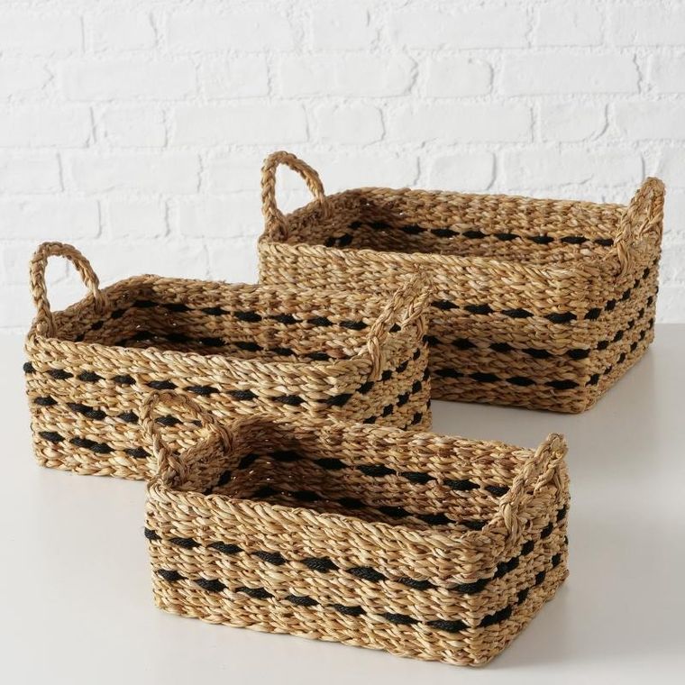 Boltze, Bokar, zestaw koszy plecionych, 3 szt.