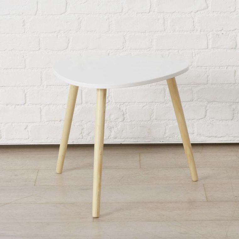 Boltze, drewniany stolik kawowy na 3 nogach, Visby, 45-48 cm