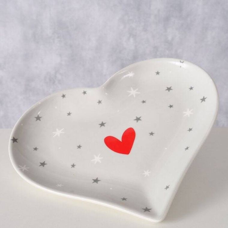 Boltze Home, Anella, półmisek ceramiczny w kształcie serca