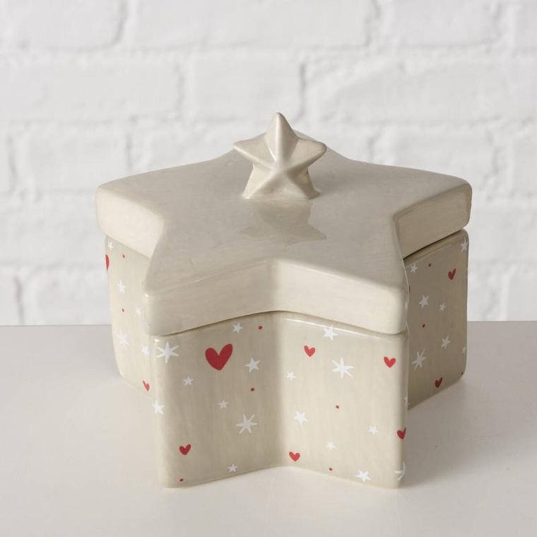 Boltze Home, Anella, szkatułka ceramiczna w kształcie gwiazdy