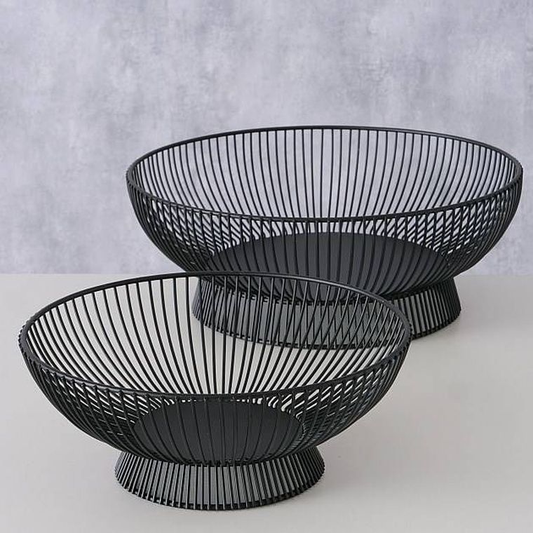 Boltze Home, Balu, misy dekoracyjne, czarne, 2 szt.