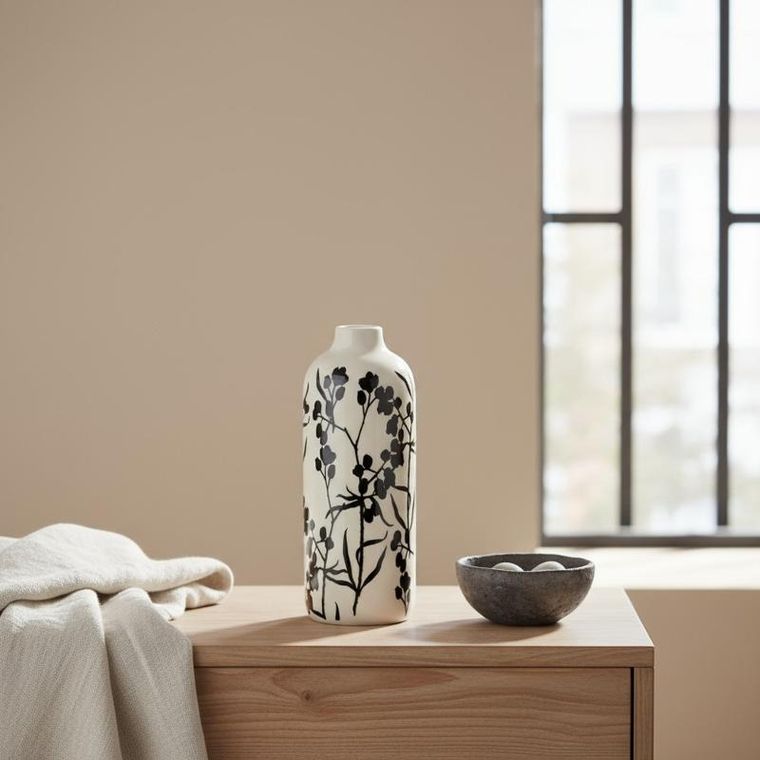 Boltze Home, Berries, wazon, ceramiczny, ręcznie malowany, 18 cm