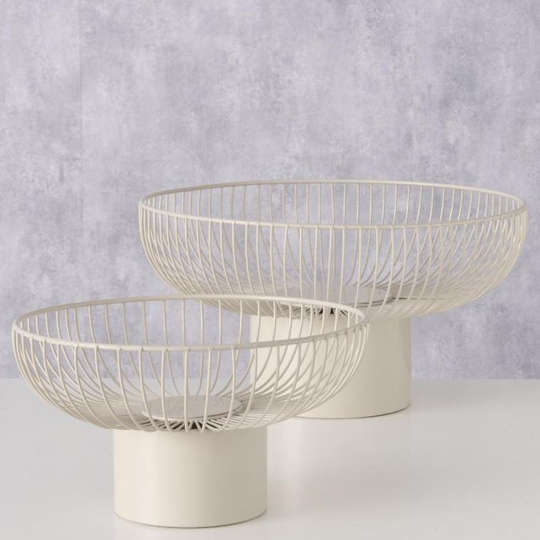 Boltze Home, Cindy, patery metalowe na owoce, 30-39 cm, 2 szt.