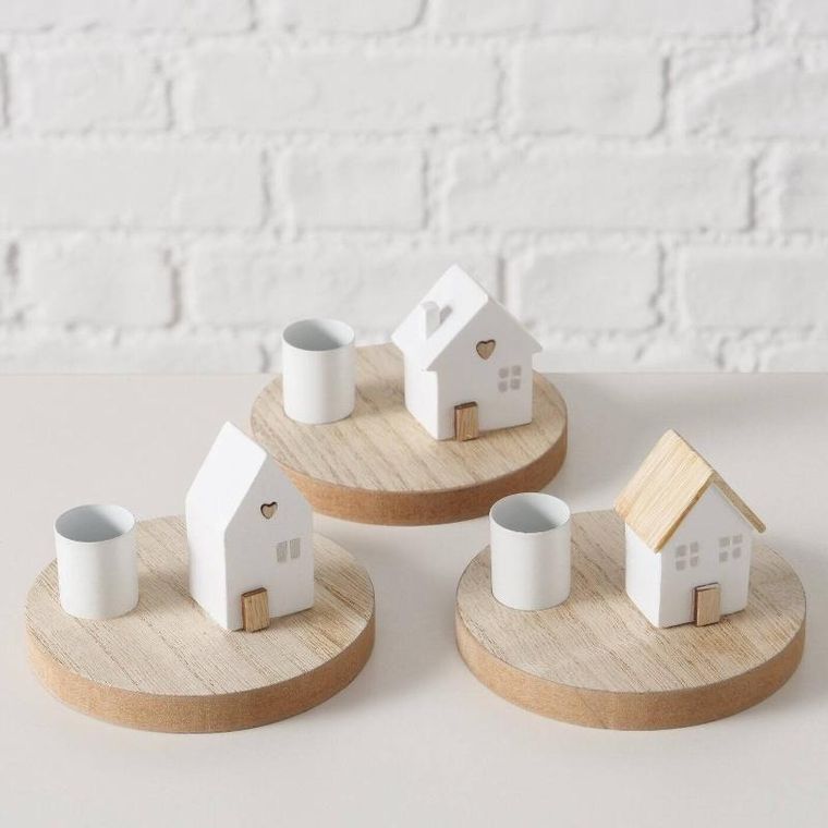 Boltze Home, Domicil, świecznik z domkiem na podstawce, 6,5 cm