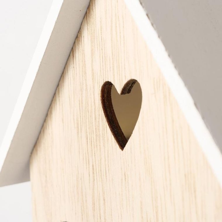 Boltze Home, drewniana dekoracja z oświetleniem, 2 domy, Aldea