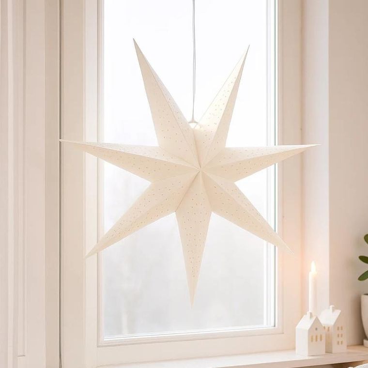 Boltze Home, Kassina, ozdobna gwiazda bambusowa na okno, 40 cm