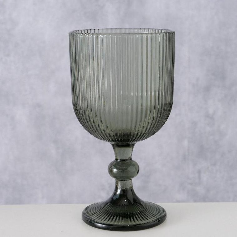 Boltze Home, kieliszek do wina z ryflowanego szkła, Rigano