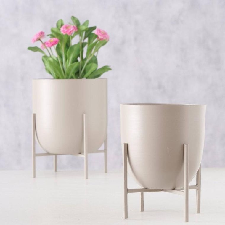 Boltze Home, komplet osłonek na doniczkę z metalu, Kilana, 2 szt.