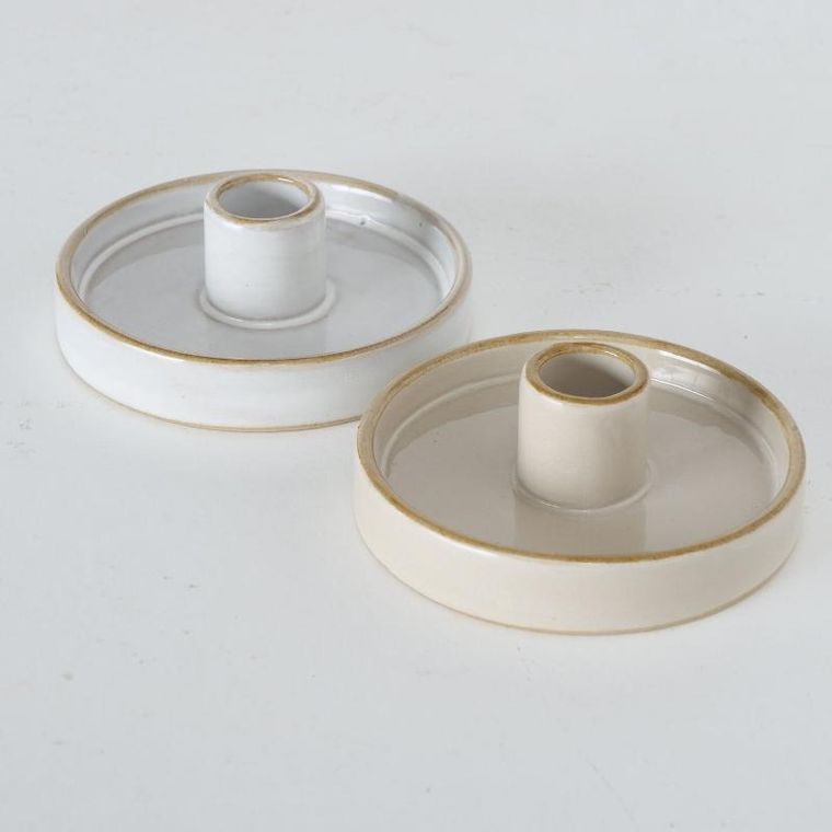 Boltze Home, Marima, okrągły świecznik porcelanowy, 4 cm