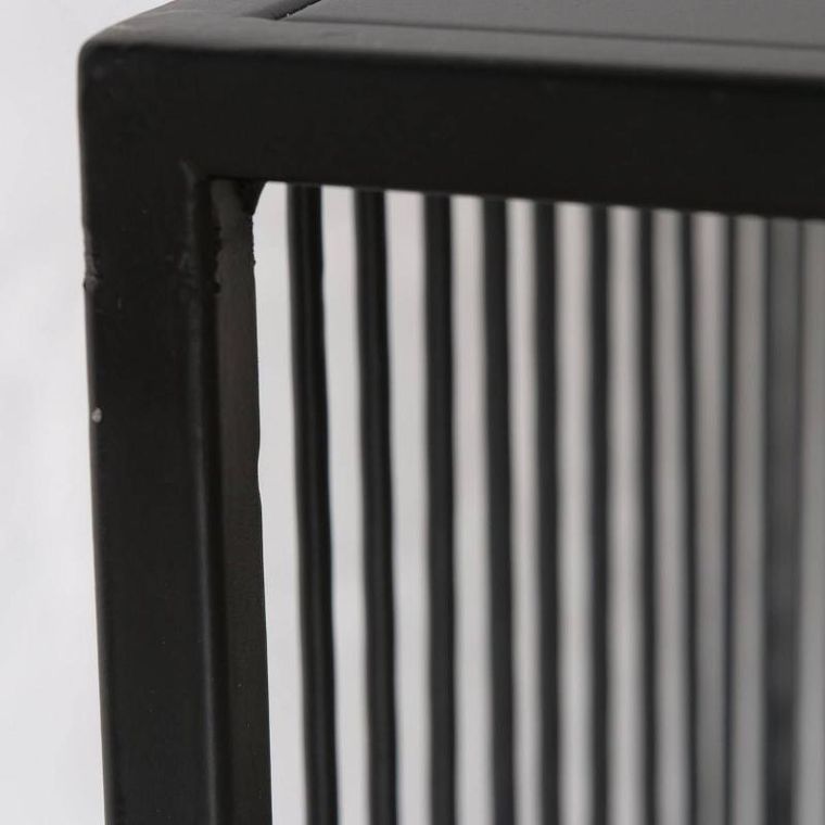 Boltze Home, metalowa półka stojąca, Cindy, czarna, 75-28 cm