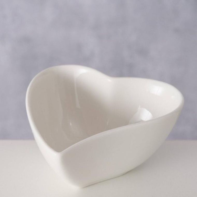 Boltze Home, miseczka serce, Linora, biała