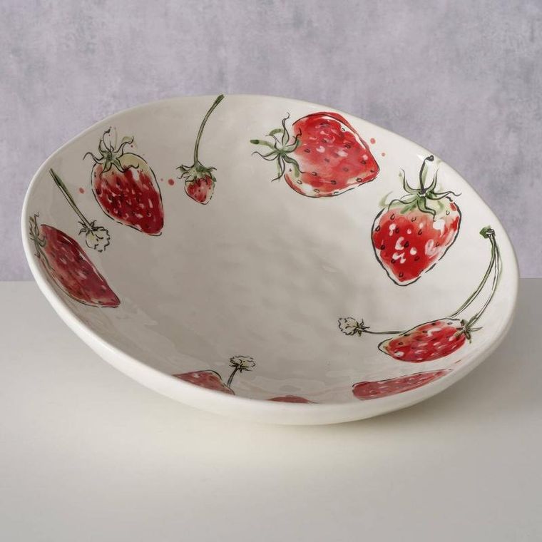 Boltze Home, miska w truskawki, Strawberry, Ø 34 cm