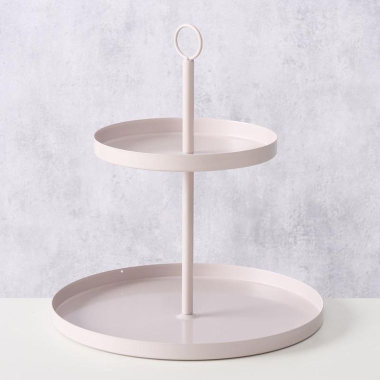 Boltze Home, Samina, etażerka metalowa, beżowa, 34 cm