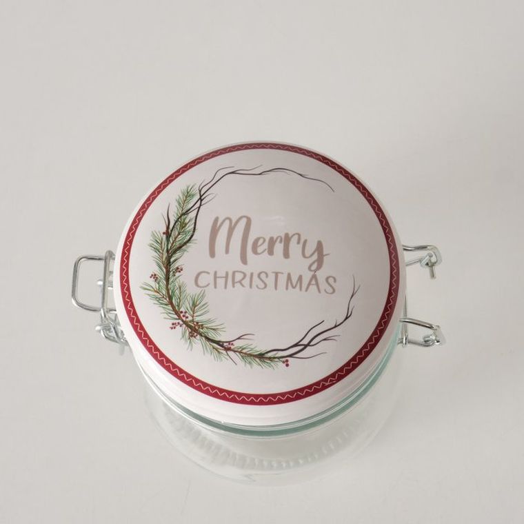 Boltze Home, słoik z porcelanową pokrywką, Charlene, 450 ml