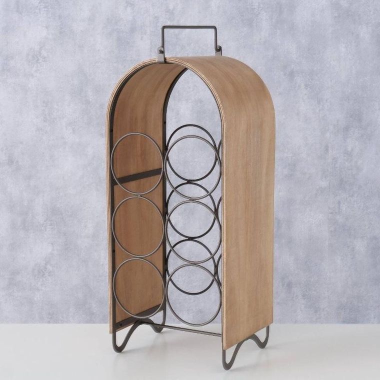 Boltze Home, stojak na wino loft Chianti, na 6 butelek, 50 cm