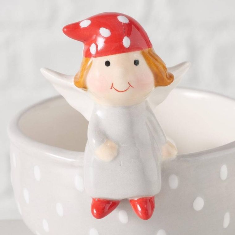 Boltze Home, świecznik z aniołkiem na pojedynczą świecę, Malena